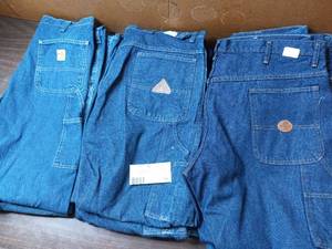 11 Pairs of Carpenter Jeans-(3) 42 x 30 Fire Resistant Bulwark, (1) 34 x 34 Fire Resistant Carhartt, (1)34 x 36 Fire Resistant Carhartt, (3) 42 X 30 Red Kap, (1) 42 x 34 Red Kap, (2) 42 x 32 Red Kap