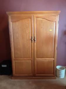 Office Armoire With Drop Down Desk 48x22x67 (Contents Not Included)