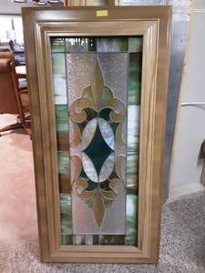 Framed Stained Glass 25x48