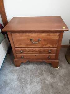 2-Drawer Nightstand 26x16x25