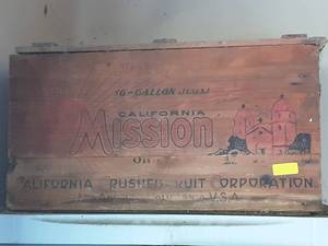 Wood Fruit Crate With Lid 24x15x13
