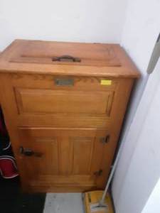White Clad Ice Box Cabinet