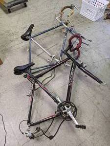 lot 196 image: Lot of (2) Vintage Road Bikes (no tires) Trek and Centurion