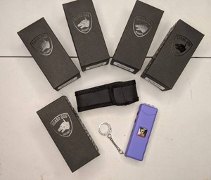lot 257 image: Set of (5) Guard Dog Security Hornet Worlds Smallest Stun Gun Keychain with Mini LED Flashlight. Lot 13. 