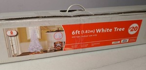 lot 230 image: 6ft White Christmas Tree