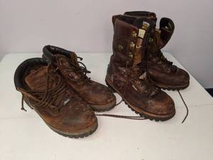 lot 232 image: Lot of (2) Pairs of Mens Boots Irish Setter and Sketchers