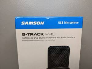 lot 34 image: Brand New Samson G-Track Pro Professional USB Microphone with Audio Interface