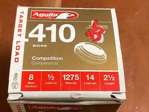 (25) Rounds Aquila .410-gauge 12oz  #8-Shot, 2.5