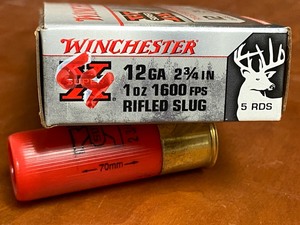 (5) Rounds Of Winchester 12-gauge 1oz Rifled Slugs, 2.75