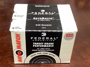 (325) Rounds Federal Auto Match Target .22LR