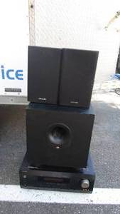 lot 31 image: Integra Stereo Amp, JBL Sub & Polk Auto Speakers