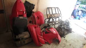 lot 3 image: 2017 Yamaha Kodiak Plastic Set. Front & Rear Bumpers & Racks, Axles, Brakes, Exhaust, A-Arms Included (Kodiak 700)