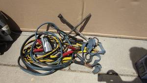 lot 15 image: 2-Pair Of Jumper Cables & Tire Iron