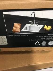lot 7 image: Pallet with Assorted  Sinks original constumer returns diferents styles and conditions