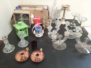 lot 132 image: Collection of candles and candle holders