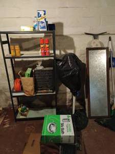 lot 75 image: basement shelf with contents