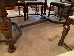 lot 300 image: Vintage Wood Dining Table