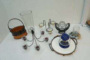 Baskets, candle holders, dcor, vase