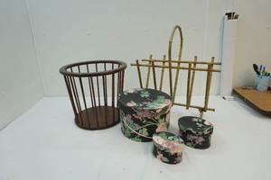 Magazine rack, basket, containers