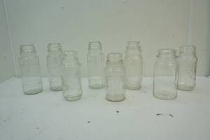 Glass planters peanuts jars