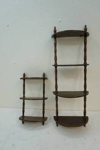 Wooden shelves