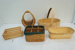 WoodWicker baskets, crate