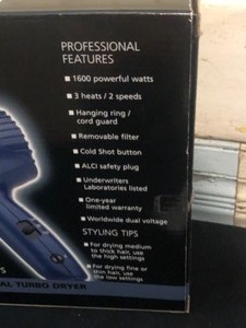 Hair dryer new in box