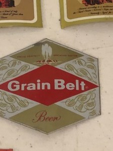 Vintage metal beer labels