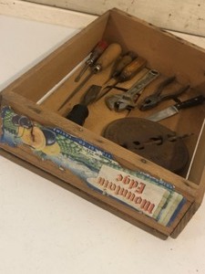 Vintage hand toolscraftsmanwood box