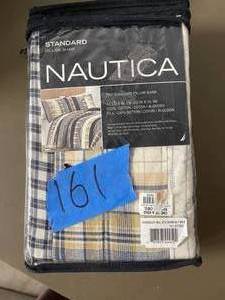 Nautica Rangeley Madras Plaid Quilted Standard Sham Bedding