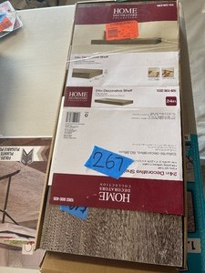 Home Decorators Collection 23.6 in. W x 10.2 in. D x 2 in H Driftwood Gray Oak Floating Shelf