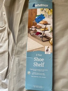 Unbranded 22.75 in. H x 29.75 in. W 9-Pair Freestanding Shoe Rack