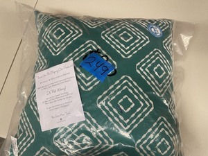 Levtex Home Del Ray Teal Crewel stitch Pillow