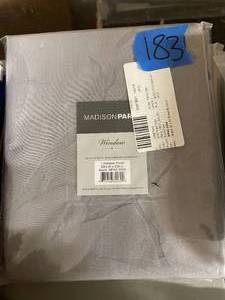 Madison Park Averil 50 x 63 Sheer Burnout Bird Grommet Curtain Panel