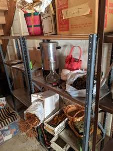 lot 103 image: Miscellaneous Decor Items, Including Dried Flowers and Pinecones