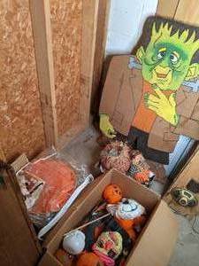 lot 109 image: Halloween Decor, Including Vintage Masks
