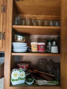 lot 52 image: Cupboard Full of Glassware and Other Dishes
