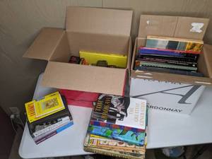 lot 87 image: Lot of (2) Boxes of Books Classics, Service Manuals, Vintage Dictionary, Poetry, Etc.