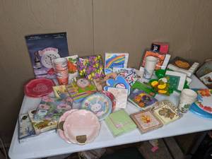 lot 92 image: Lots of Paper Plates and Napkins, Etc.