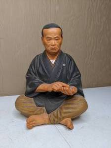 lot 95 image: Vintage Hakata Urasaki Rice Inspector Figurine