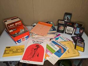 lot 70 image: Vintage Lot of Music 8 Tracks, Sheet Music, Recording Tape