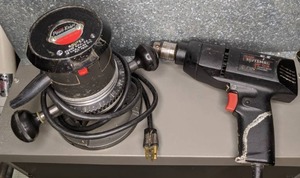 lot 223 image: Sears Craftsman  Drill & Wards Powr-Kraft Router