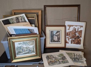 lot 197 image: Beautiful Mixed Lot of Original Artwork, Prints and Picture Frames