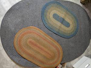 lot 150 image: Lot of (3) Braided Oval Rugs