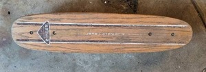 lot 296 image: Vintage 1960s Zipees Sidewalk Surfboard Skateboard