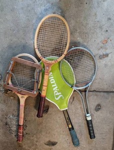 lot 297 image: Lot of (4) Vintage Tennis Rackets