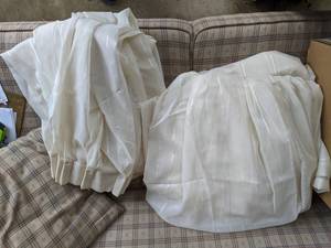 lot 290 image: Beautiful Set of Sheer Pleated Drapes