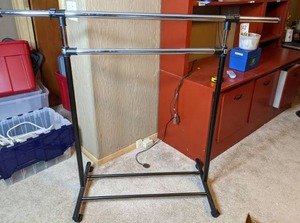 lot 244 image: Like New Heavy Duty Garment Rack