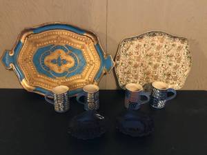 lot 45 image: Serving Platters, Mugs & Candy Dish