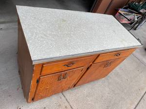 lot 62 image: Wooden Garage Storage Cabinet